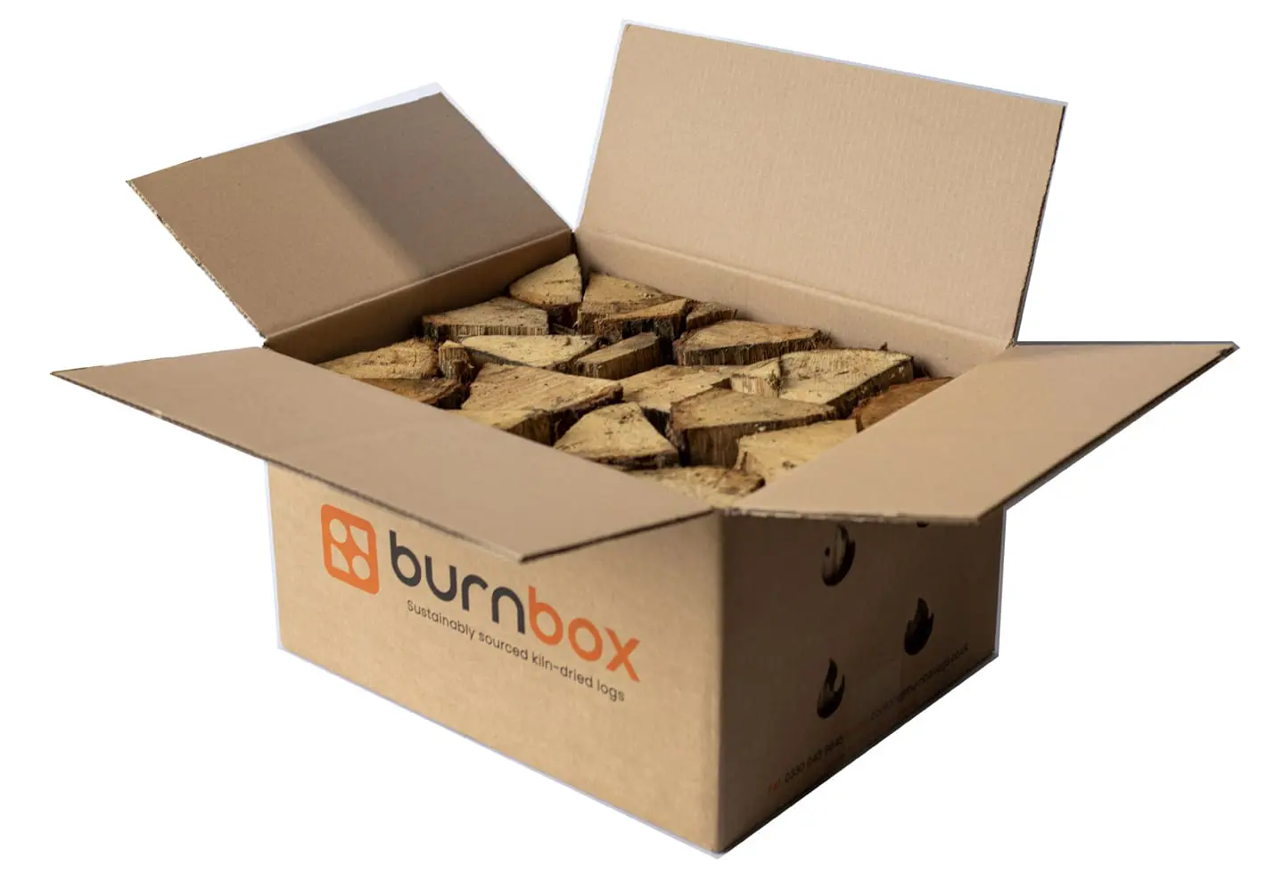 Kiln-dried Oak logs, 50 litre box